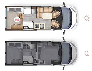 Geconverteerd busje Dreamer CAMPER VAN XL SELECT - Implantatie
